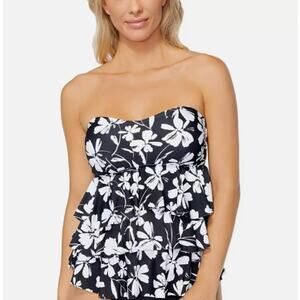 Island Escape Layered Floral Swim Tankini Top